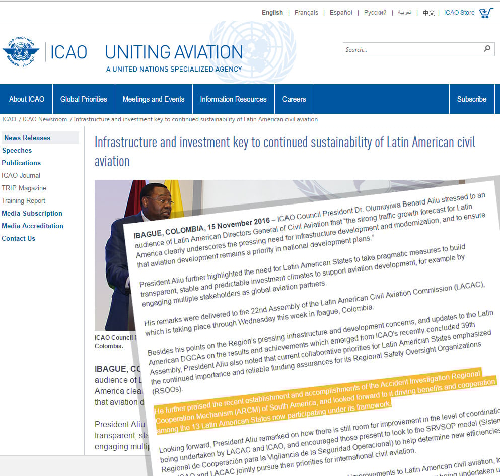 OACI - Destacan la cooperación entre Estados de la región sudamericana