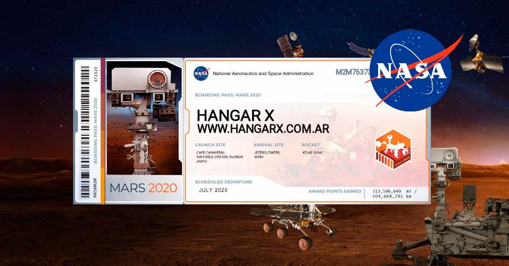 NASA Mars2020 Boarding Pass
