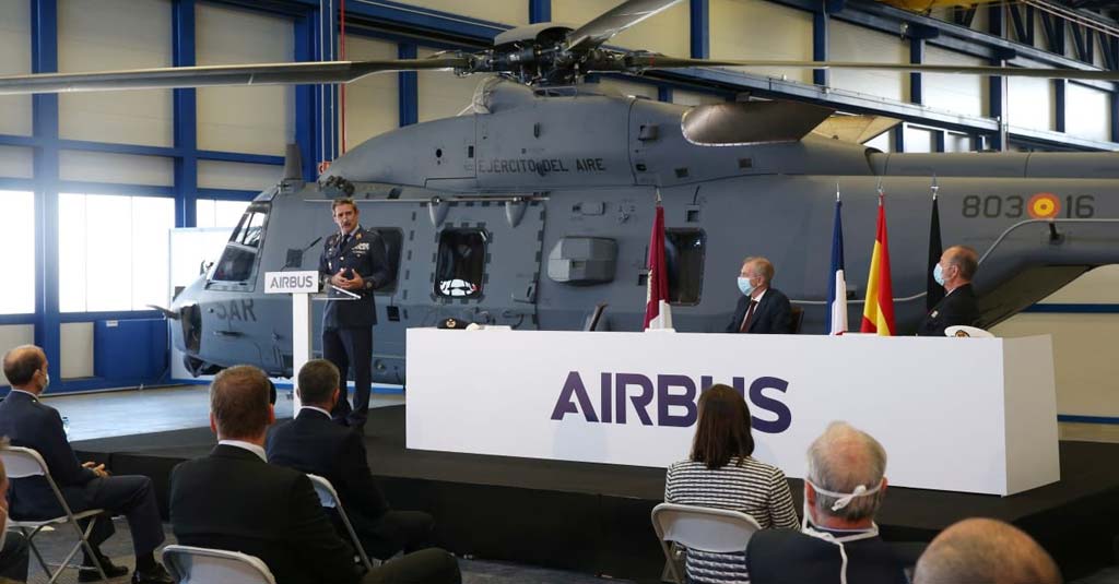 El Ejercito del Aire de España recibió su primer helicóptero NH90 para misiones de búsqueda y salvamento