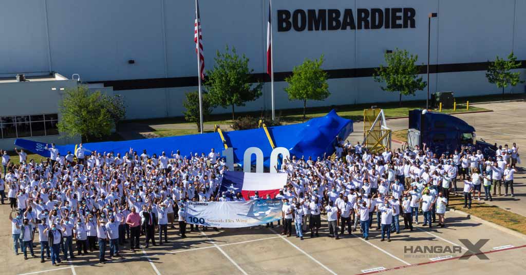 Bombardier finaliza la producción de la centésima ala del Global 7500