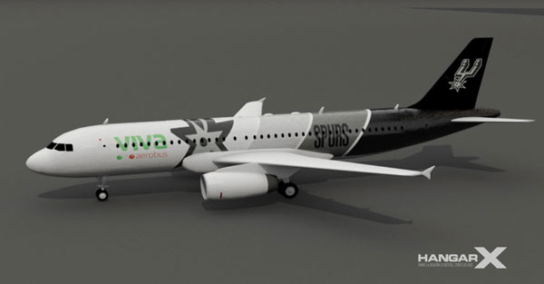 Airbus A320, Viva Aerobus - San Antonio Spurs (Livery) 