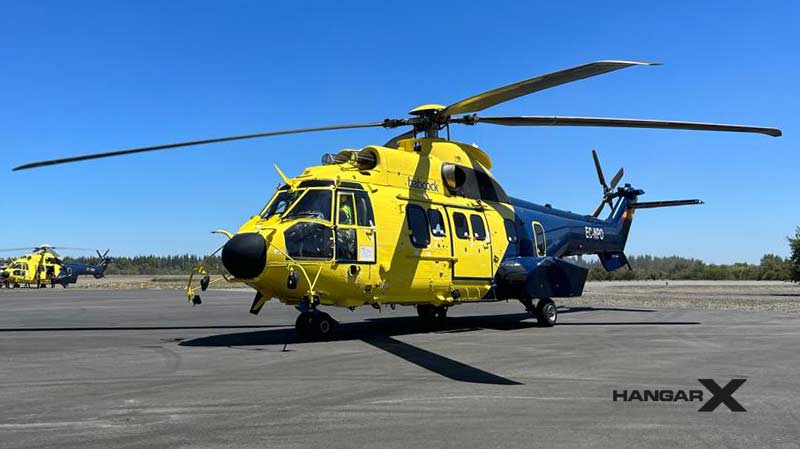 Helicópteros Super Puma para combate de incendios forestales en Chile