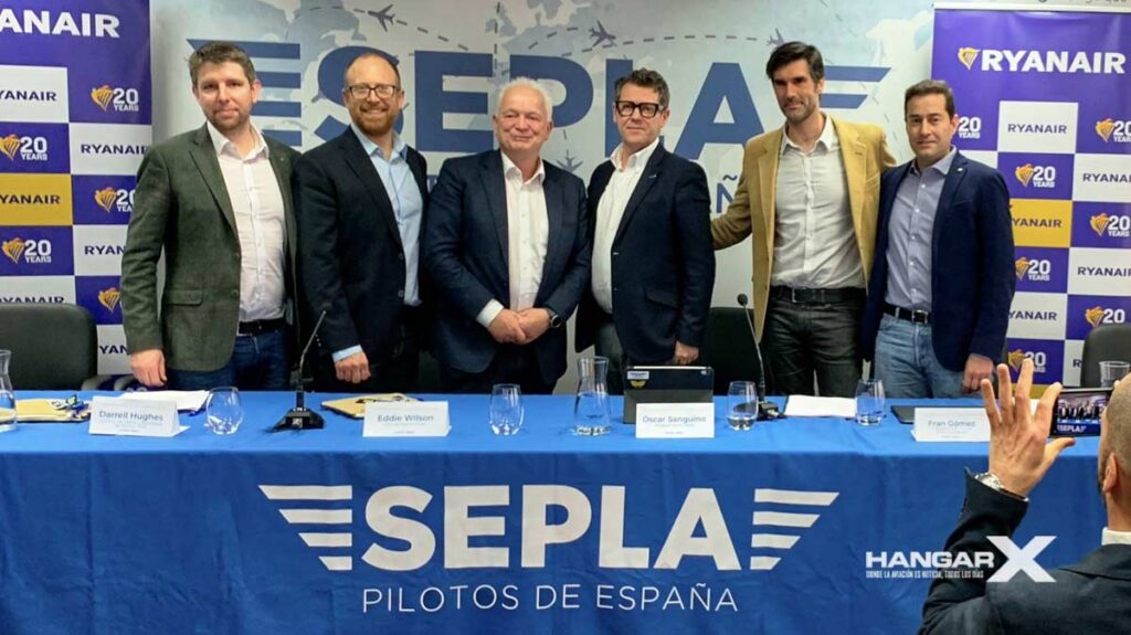 España | Ryanair y Sepla firman histórico Convenio Colectivo de Pilotos