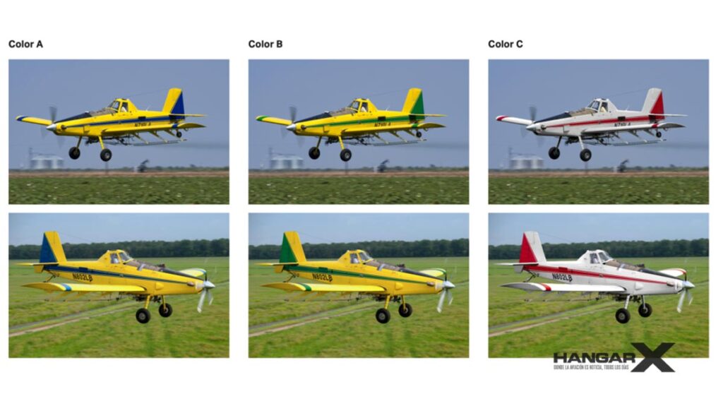 Air Tractor ofrecerá tres combinaciones de colores en sus aviones agrícolas