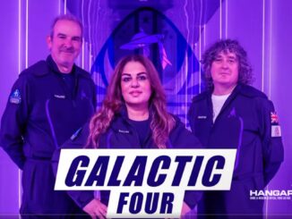 Integrantes de la tripulación de la misión de Turismo Espacial "Galactic 04", de Virgin Galactic