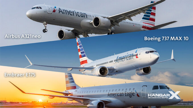 Todos contentos: American Airlines realiza mega orden de compra por 260 aviones a Embraer, Boeing y Airbus