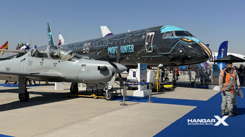 Exhibición estática de EMBRAER en FIDAE 2024