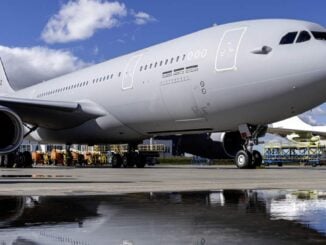 Airbus A330 MRTT en plataforma, parte del programa MMF con participación de Suecia y Dinamarca