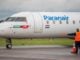 Avión de Paranair en plataforma previo a operar los nuevos vuelos entre Montevideo y Rivera