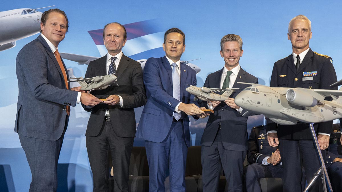 Suecia ordena cuatro Embraer C-390 Millennium como parte del programa europeo de cooperación