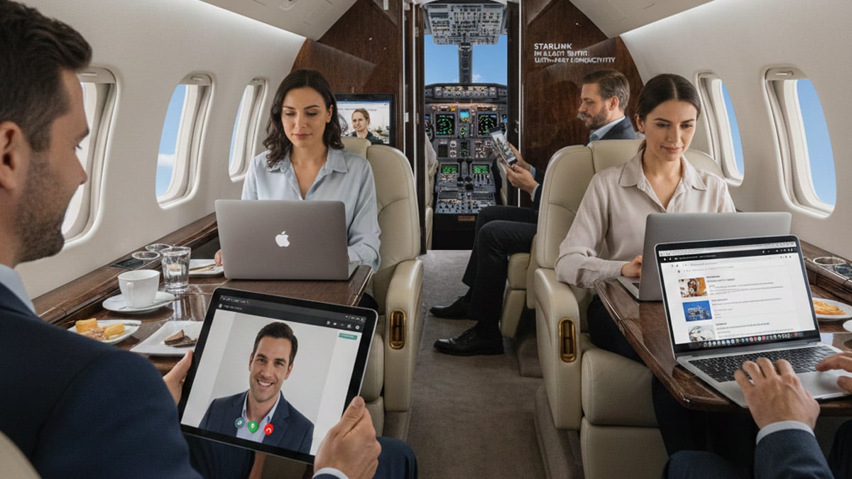 NetJets y Starlink transforman la conectividad en la aviación ejecutiva