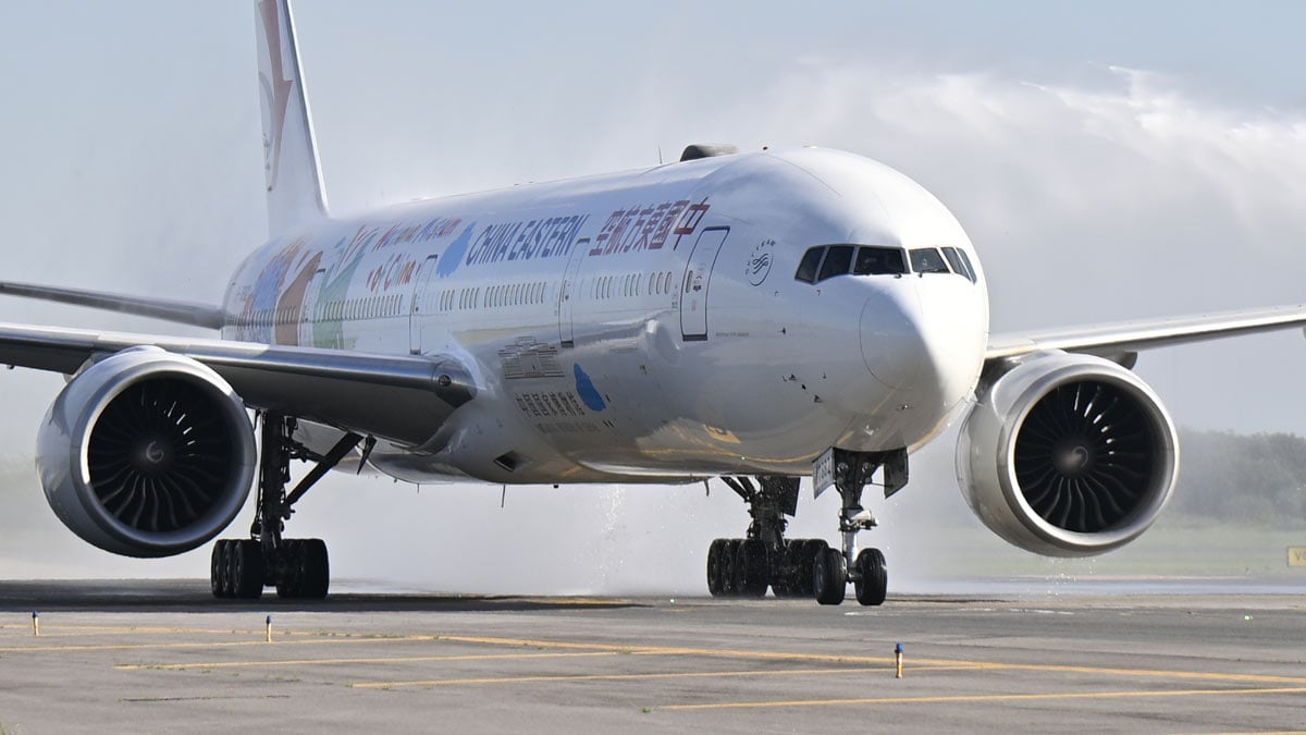 China Eastern aterriza en Buenos Aires tras la extensa ruta Shanghái-Auckland-Ezeiza