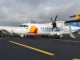 Nuevo avión ATR 42-600 de la flota Satena en pista