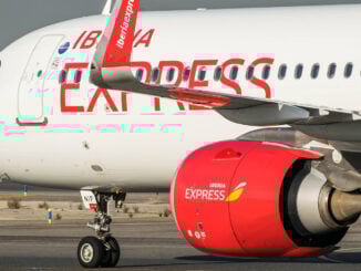 Avión Airbus A321neo de Iberia Express, la aerolínea más puntual de Europa en 2025 según el ranking Cirium