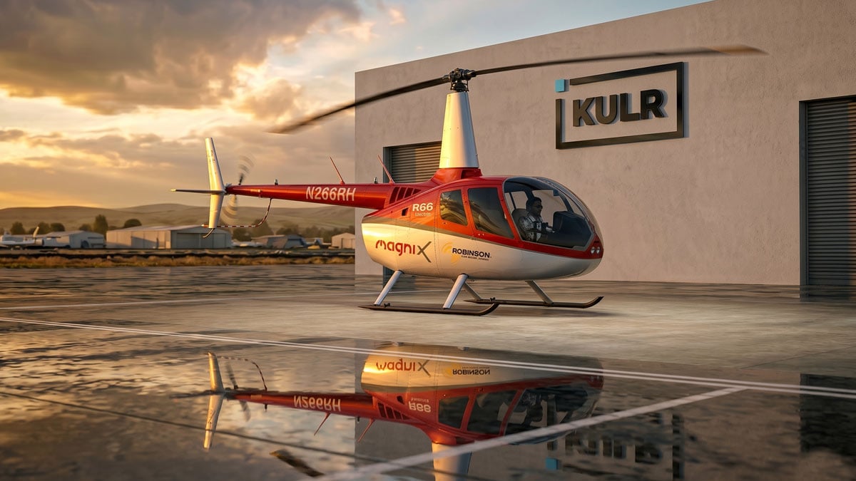 Robinson y KULR desarrollarán el sistema de baterías para el helicóptero eléctrico eR66