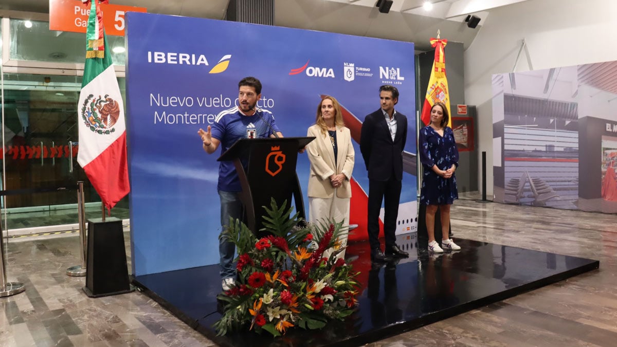 El Aeropuerto de Monterrey inaugura sus vuelos directos a Madrid operados por Iberia