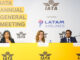 Producción mundial de SAF: Marie Owens Thomsen, Hemant Mistry y Preeti Jain durante la conferencia de prensa de la IATA en Brasil advirtiendo sobre el estancamiento de los combustibles sostenibles de aviación.